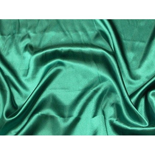 Premium Satin Charmeuse Wedding Bridal Silky Fabric 60 Wide Emer...