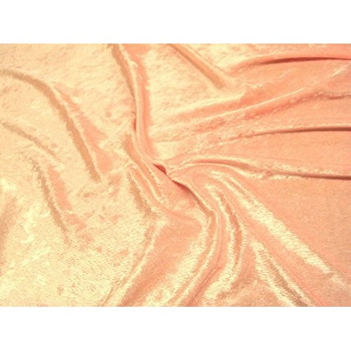 Velvet Crushed Panne Velour Backdrop Stretch Fabric Peach