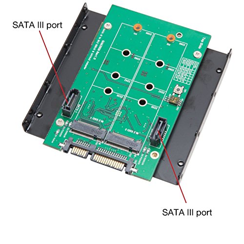 Syba SY-ADA40102 3.5 SATAIII to M.2 SSD RAID Adapter Green