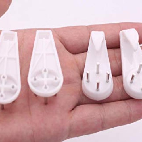 SYBL 20PCS White Powerful Concrete Hard Wall Drywall Picture Hooks...