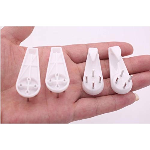 SYBL 20PCS White Powerful Concrete Hard Wall Drywall Picture Hooks...