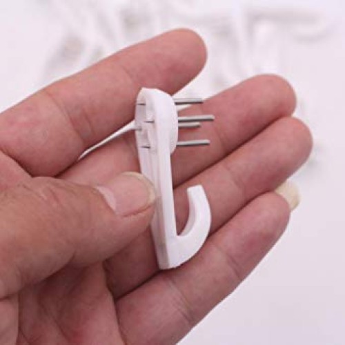 SYBL 20PCS White Powerful Concrete Hard Wall Drywall Picture Hooks...