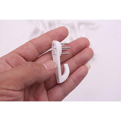 SYBL 20PCS White Powerful Concrete Hard Wall Drywall Picture Hooks...