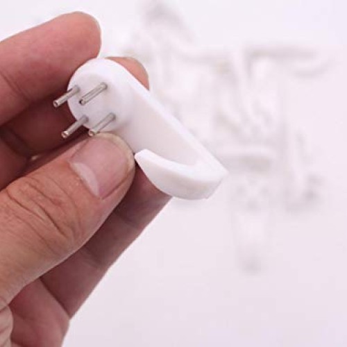 SYBL 20PCS White Powerful Concrete Hard Wall Drywall Picture Hooks...