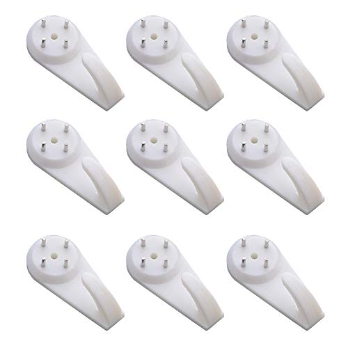 SYBL 20PCS White Powerful Concrete Hard Wall Drywall Picture Hooks...
