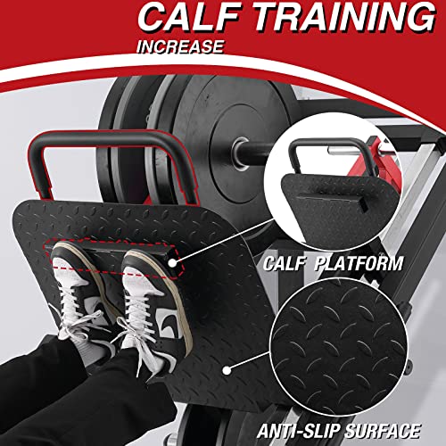 syedee Leg Press Machine with Calf Block, Adjustable Leg Machine w...