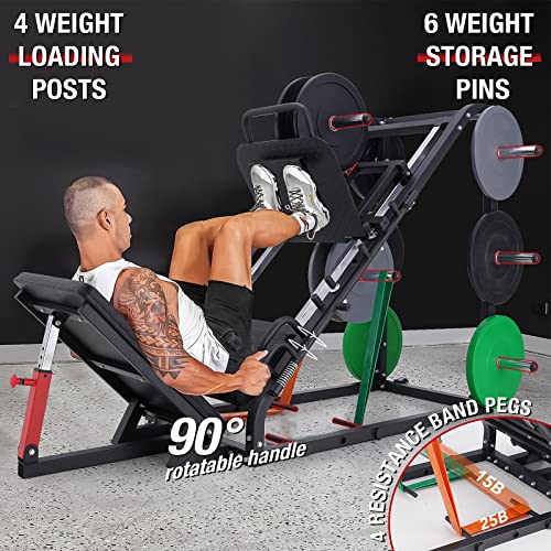 syedee Leg Press Machine with Calf Block, Adjustable Leg Machine w...