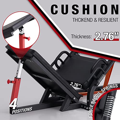 syedee Leg Press Machine with Calf Block, Adjustable Leg Machine w...