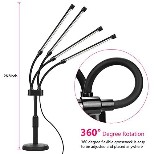 Grow Lights for Indoor Plants, Four Head LED Grow Light with Full ...