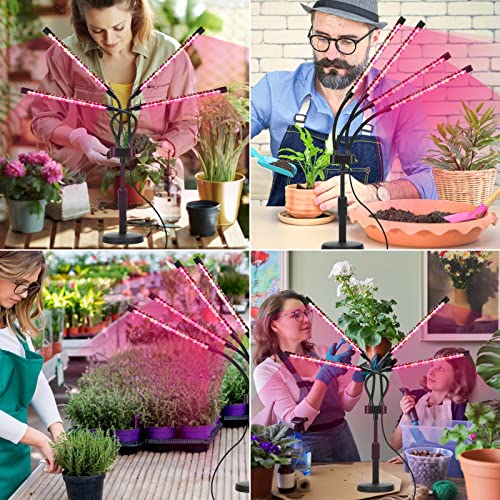 Grow Lights for Indoor Plants, Four Head LED Grow Light with Full ...