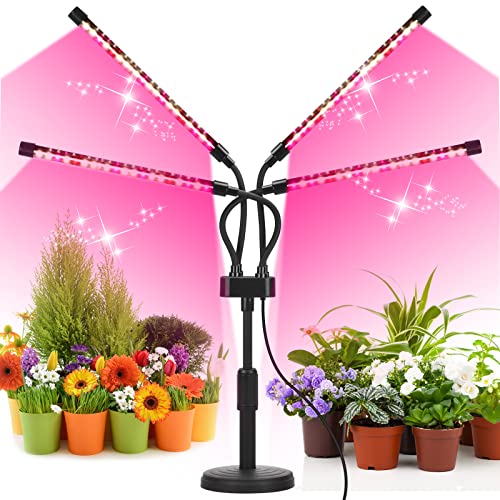 Grow Lights for Indoor Plants, Four Head LED Grow Light with Full ...