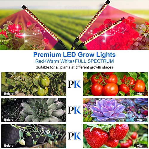 SYEIORAOM Grow Lights for Indoor Plants, 3 Head Desk Clip Full Spe...