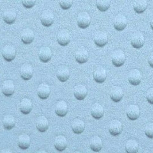 Minky Dimple Dot Fur Fabric, by The Yard Light Blue