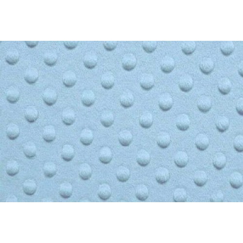 Minky Dimple Dot Fur Fabric, by The Yard Light Blue