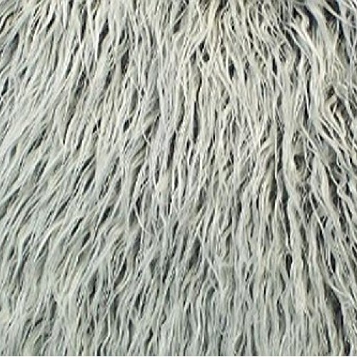Mongolian Long Pile Faux Fur Fabric Frosted Grey