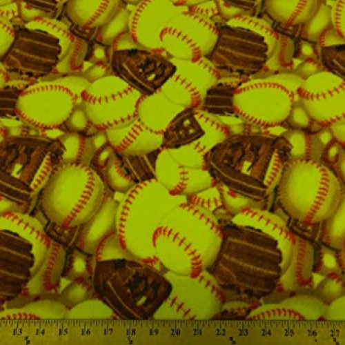 Softballs Glove Fleece 252 Sold by The Yard