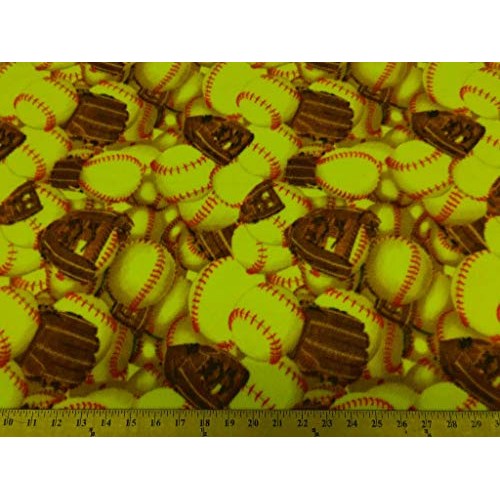 Softballs Glove Fleece 252 Sold by The Yard