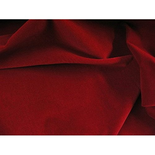 SyFabrics 100% Cotton Velvet Fabric 56 inches Wide Red