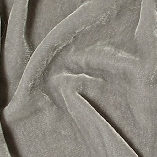 SyFabrics silk velvet fabric 54 inches wide Silver