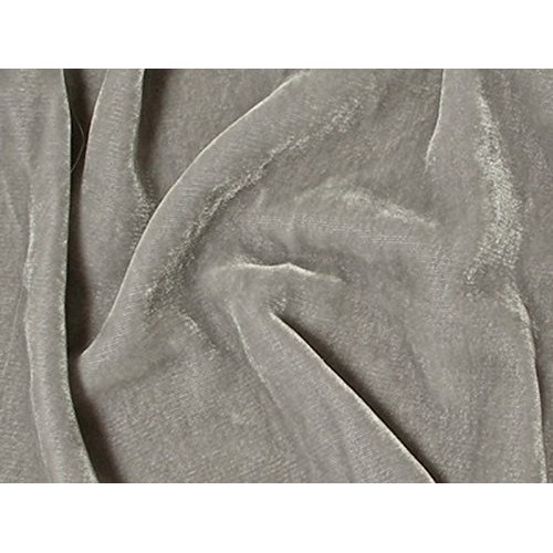 SyFabrics silk velvet fabric 54 inches wide Silver