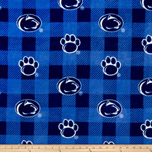 NCAA Penn State Nittany Lions 1190 Buffalo Plaid Fleece Fabric by ...