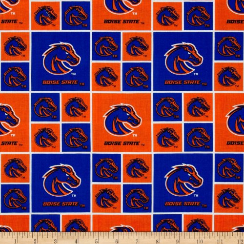 Sykel Enterprises Collegiate Cotton Broadcloth Boise State Fabric ...