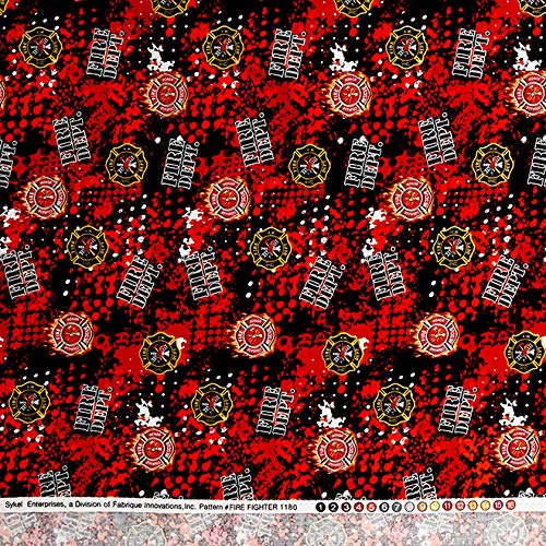 Sykel Enterprises Firefighter Abstract Geo Logo Fabric Multi Fabri...