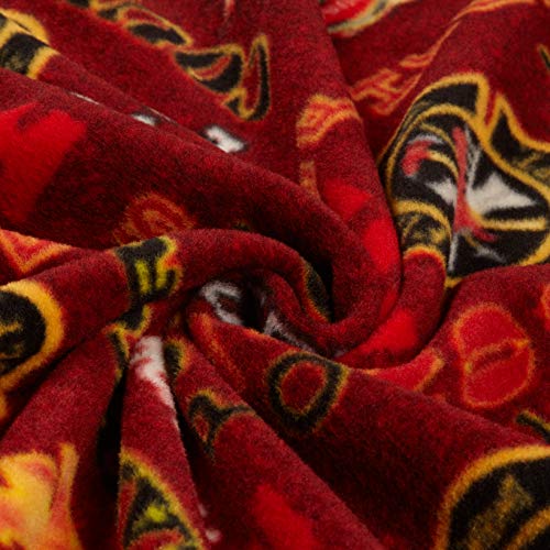 Sykel Enterprises Firefighter Red Heather Fleece Fabric Fabric by ...