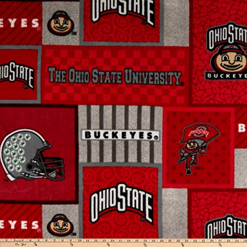 Sykel Enterprises NCAA-Ohio State 1177 Patch Fleece Multi, Fabric ...