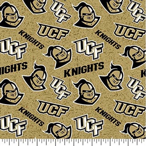 University of Central Florida Cotton Fabric with New Tone ON Tone ...