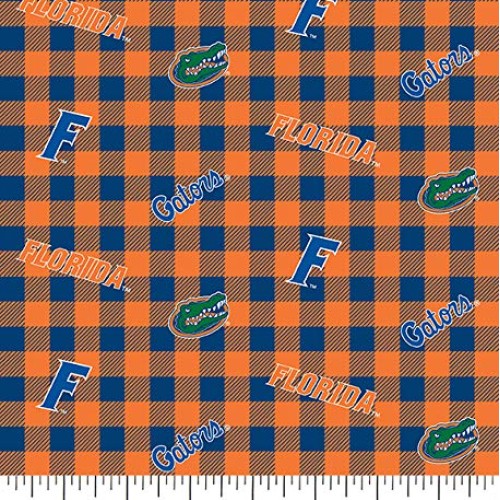 University of Florida Cotton Fabric Buffalo Plaid Design-Newest Pa...