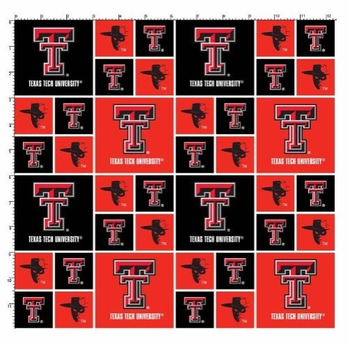 Collegiate Cotton Broadcloth Texas Tech University Red Raider Fabr...