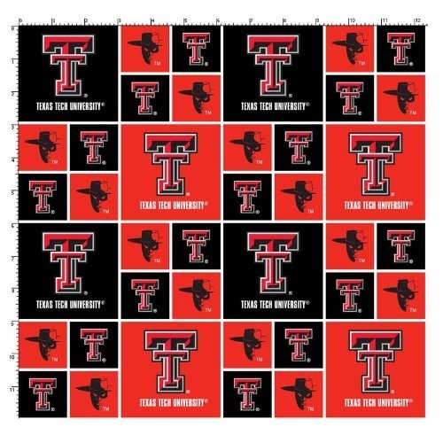 Collegiate Cotton Broadcloth Texas Tech University Red Raider Fabr...