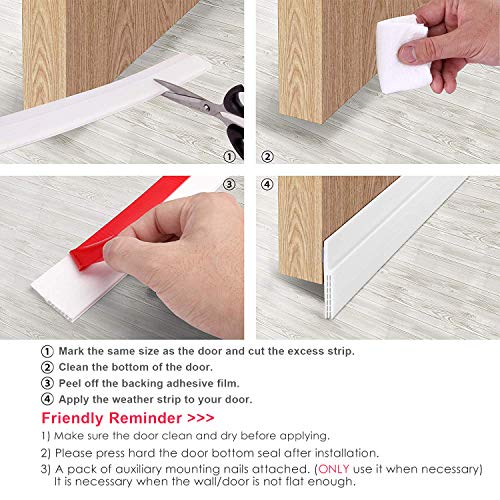 Heavy Duty Large Gaps Door Draft Stopper, Upgraded 3-2/5 Extra ...