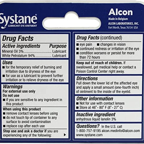 Systane Nighttime Lubricant Eye Ointment 3.5g Tube