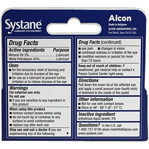 Systane Nighttime Lubricant Eye Ointment 3.5g Tube
