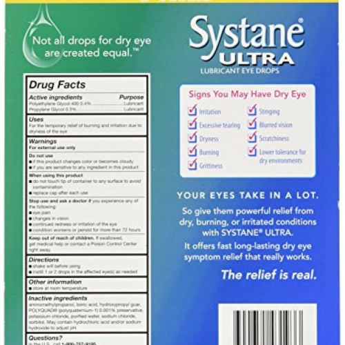 Systane Ultra Lubricant Eye Drops, 30 ml.