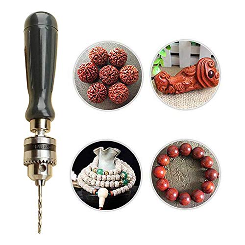 7 in 1 Hand Drill Bits Set,Manual Tool Pin Vises with Chuck Key & ...