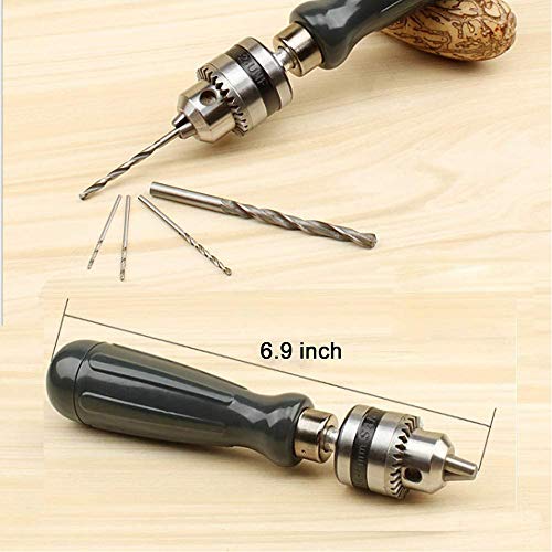 7 in 1 Hand Drill Bits Set,Manual Tool Pin Vises with Chuck Key & ...