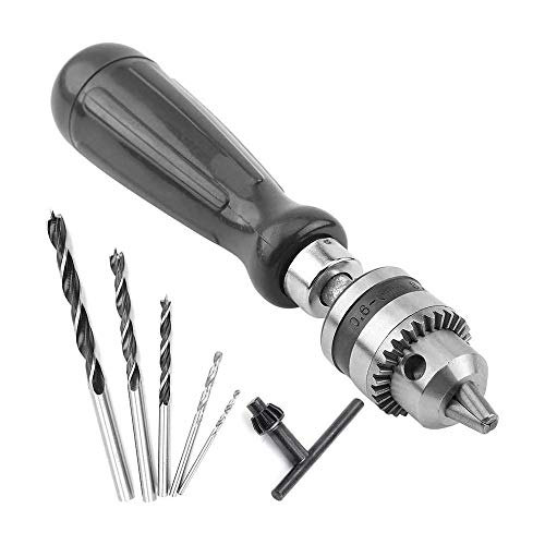 7 in 1 Hand Drill Bits Set,Manual Tool Pin Vises with Chuck Key & ...