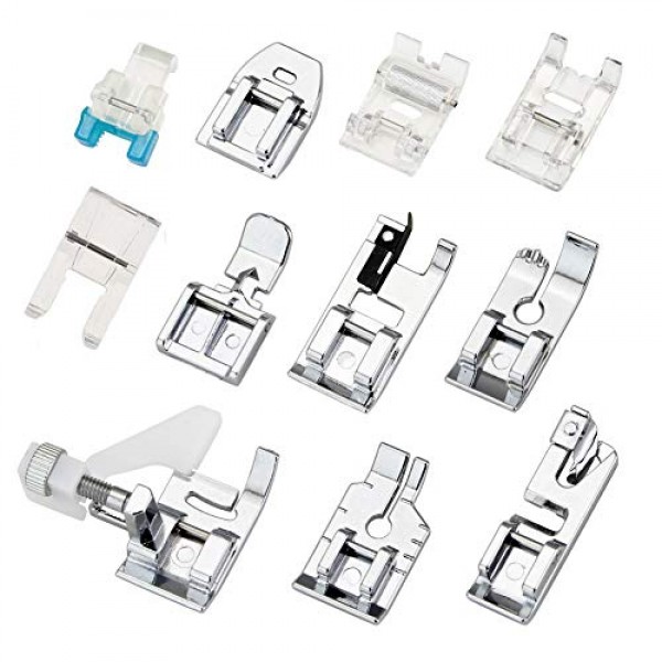 11Pcs Presser Feet, Sewing Machine Kit Household DIY Spare Parts A...