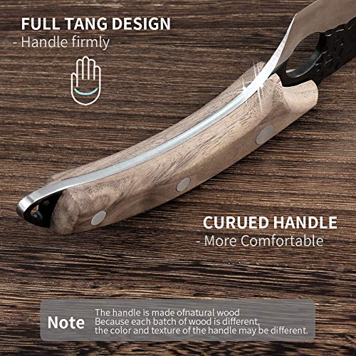 Meat Cleaver Carbon Steel Butcher Knife Hand Forged Boning Knife w...