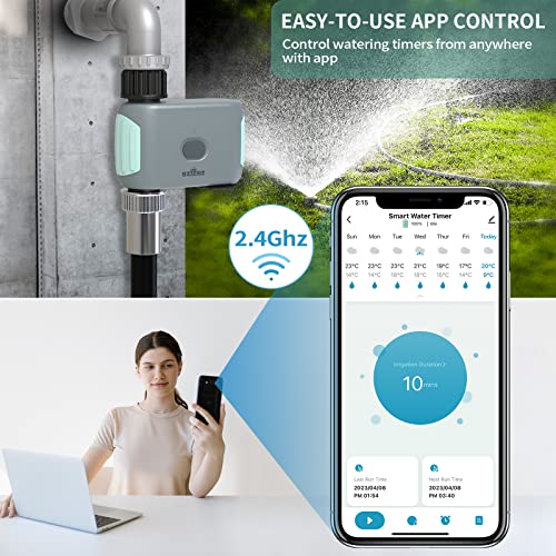 Sprinkler Timer WiFi Water Timer, Smart Garden Hose Faucet Timer, ...
