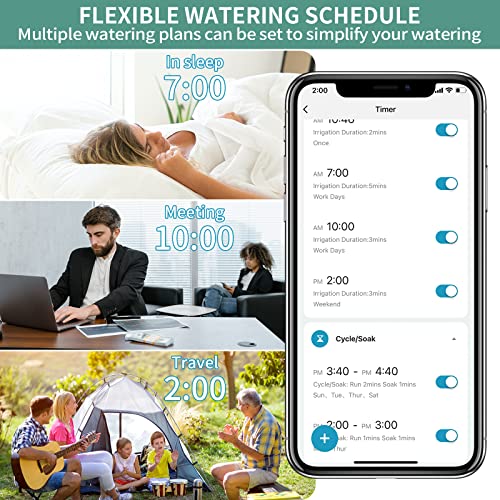 Sprinkler Timer WiFi Water Timer, Smart Garden Hose Faucet Timer, ...