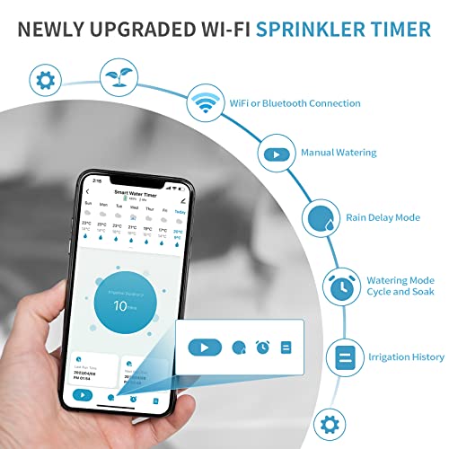 Sprinkler Timer WiFi Water Timer, Smart Garden Hose Faucet Timer, ...