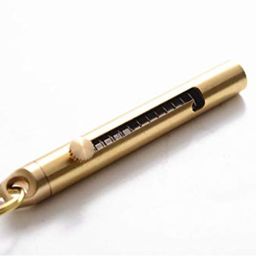 SZHOWORLD Brass Mini Knife - Keychain Pocket Knife, Compact Retrac...