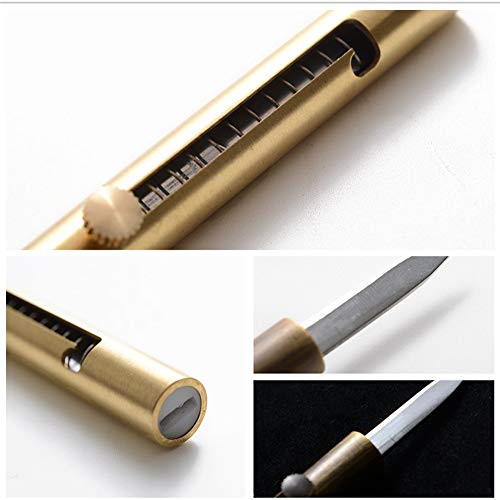 SZHOWORLD Brass Mini Knife - Keychain Pocket Knife, Compact Retrac...
