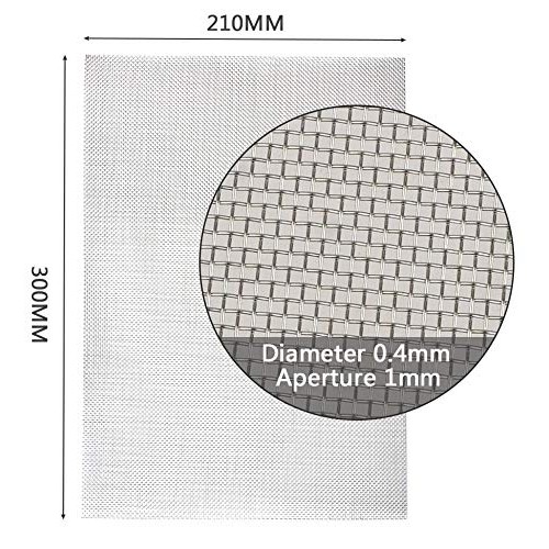 3 PCS Stainless Steel Wire Mesh Screen - About 12 x 8inch - 1mm Ho...