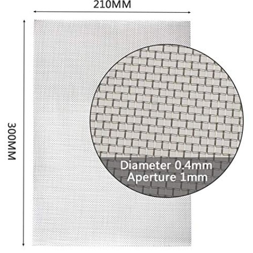 3 PCS Stainless Steel Wire Mesh Screen - About 12 x 8inch - 1mm Ho...