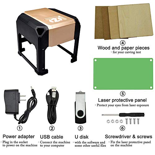 Laser Engraver Machine, Laser Engraving Machine 3000mW Mini Deskto...